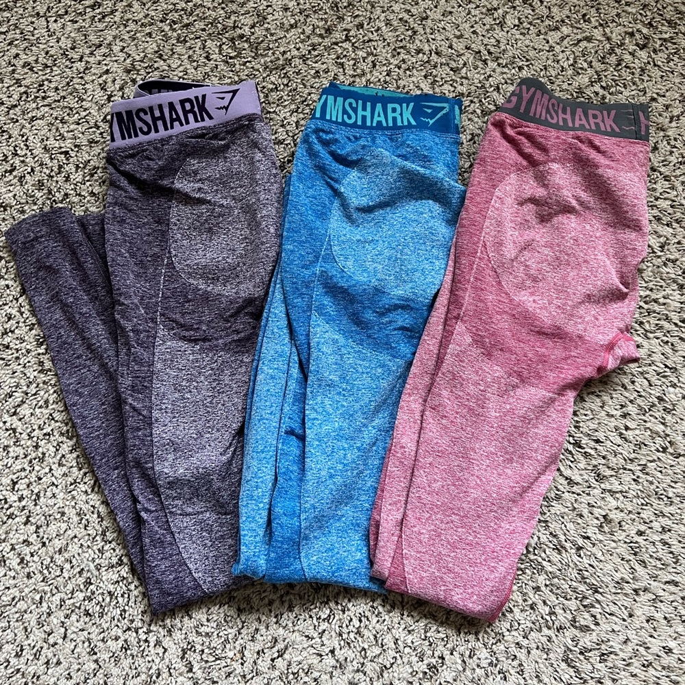 3 pairs of gymshark flex leggings(price for all)